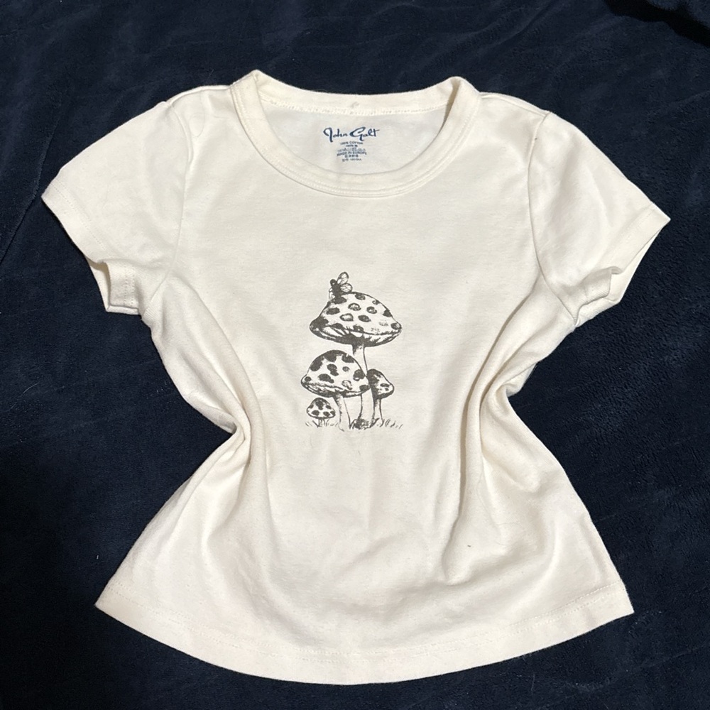 John galt dairy and mushroom baby tee